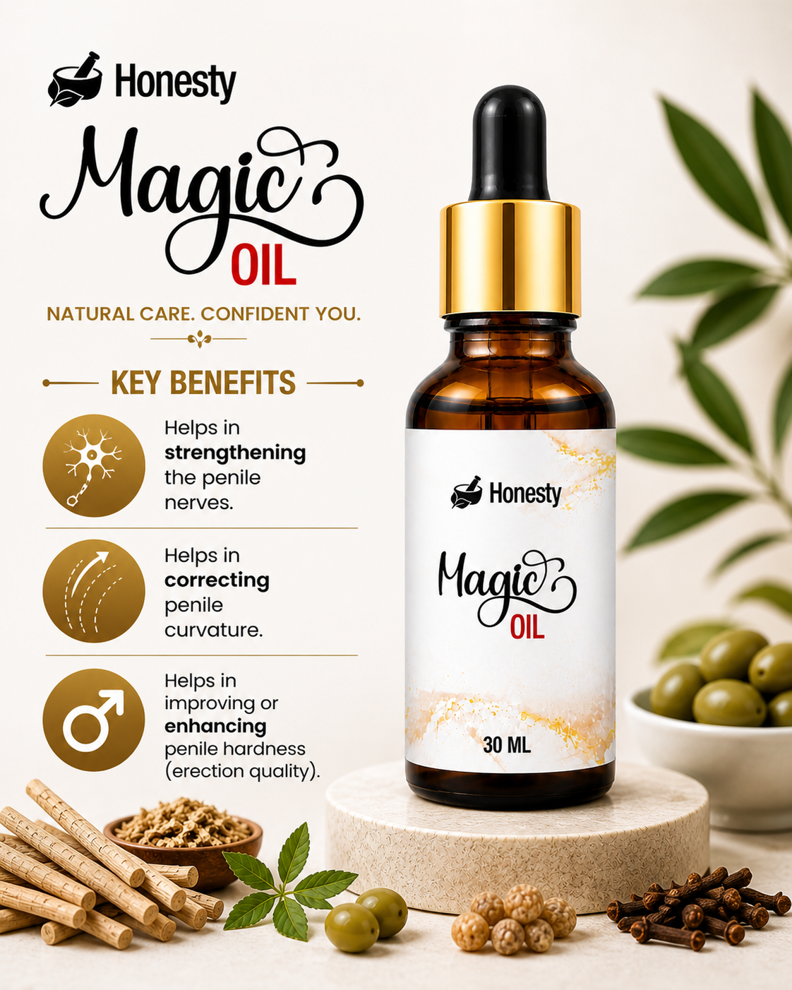 Magic Oil - Natural Men’s Massage Oil