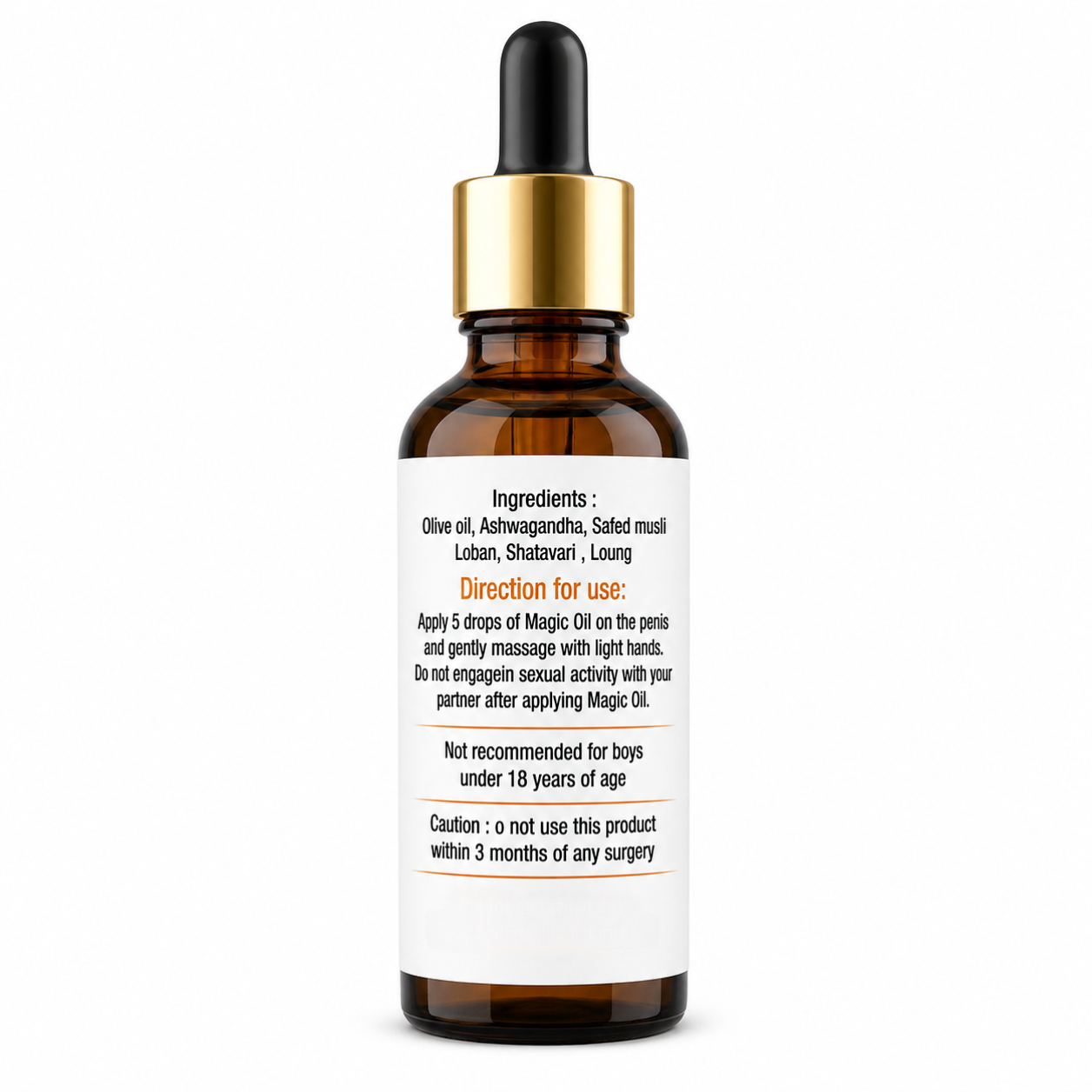 Magic Oil - Natural Men's Massage Oil (Chemical-Free)
